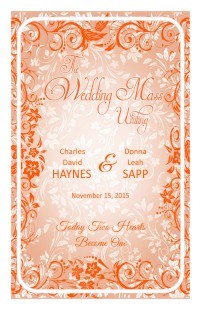 Wedding Program Cover Template 11D - Version 2